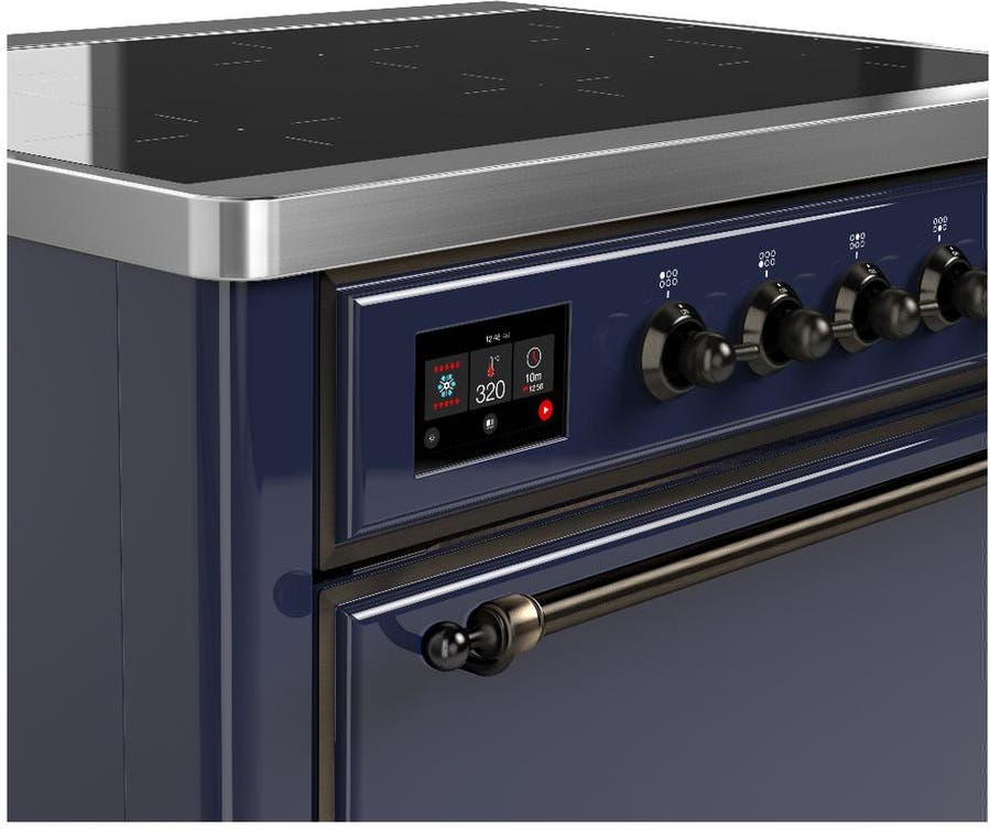 Ilve UMIB36QNR3MBB Midnight Blue With Burnished Trim