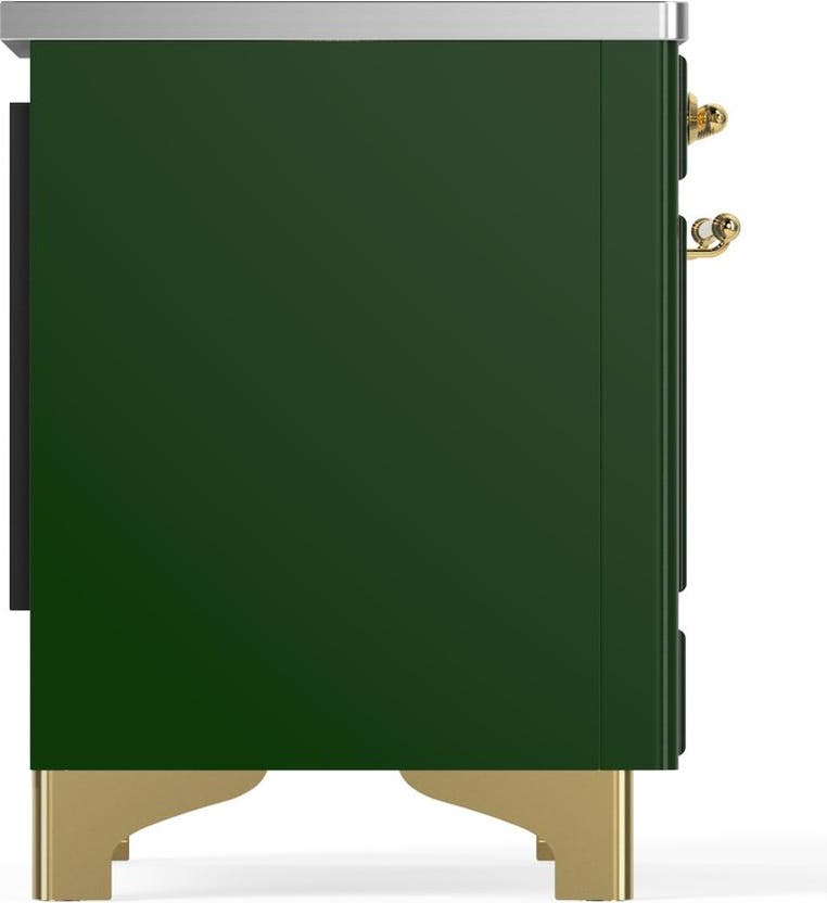 Ilve UMIB36QNR3EGG Emerald Green With Brass Trim