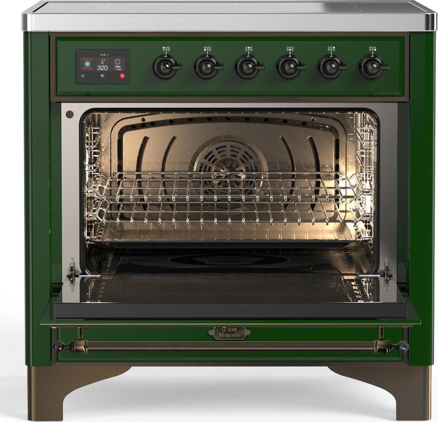 Ilve UMIB36QNR3EGB Emerald Green With Burnished Trim
