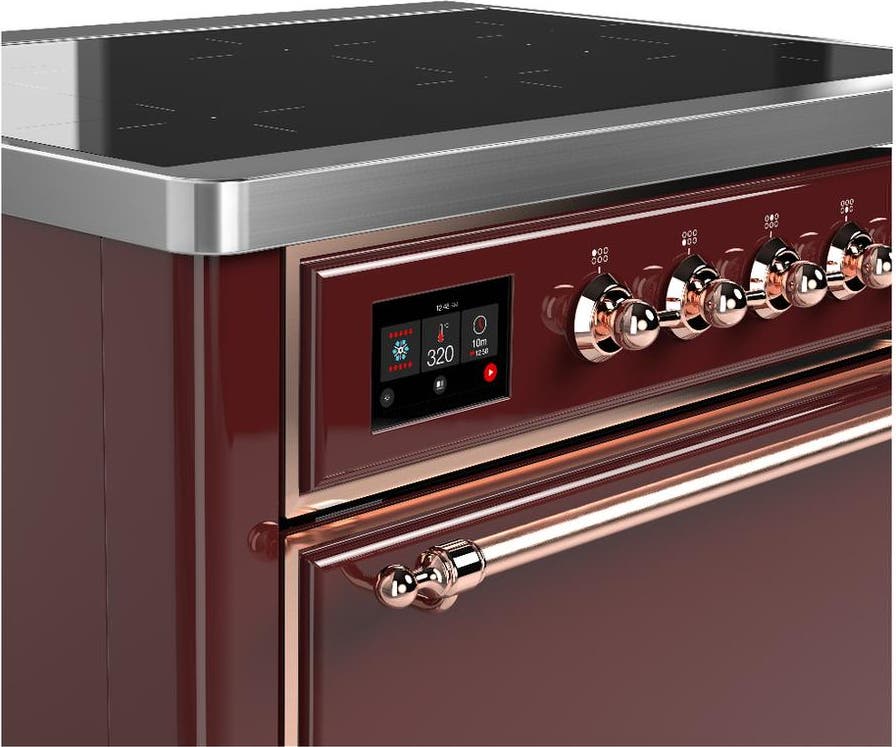 Ilve UMIB36QNR3BUP Burgundy With Copper Trim
