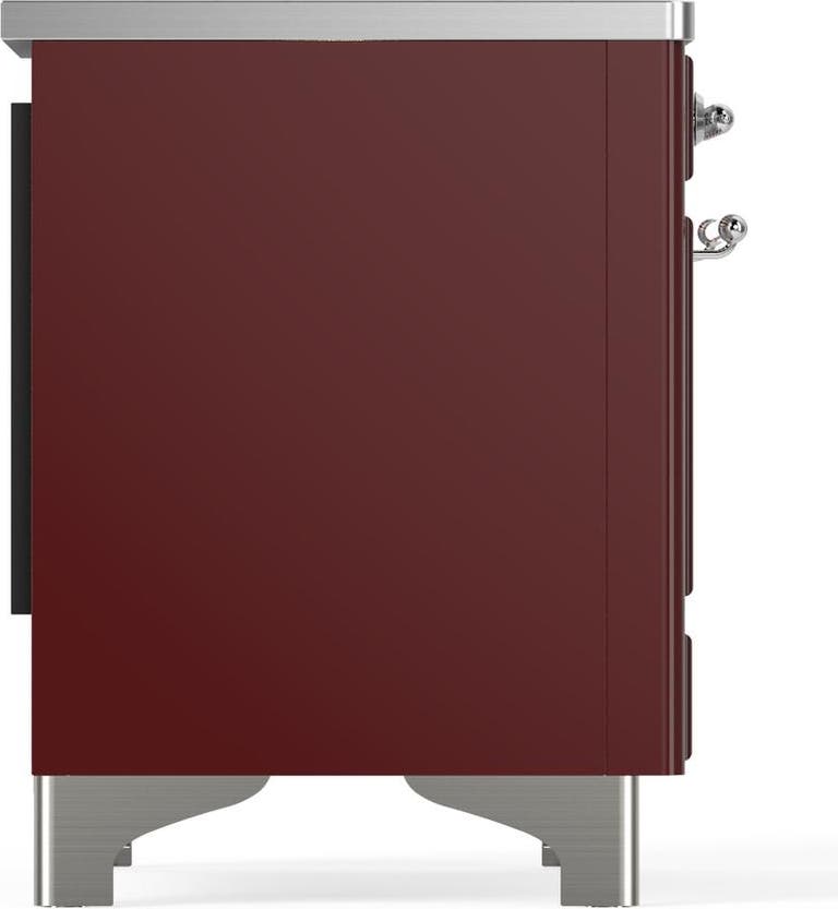 Ilve UMIB36QNR3BUC Burgundy With Chrome Trim