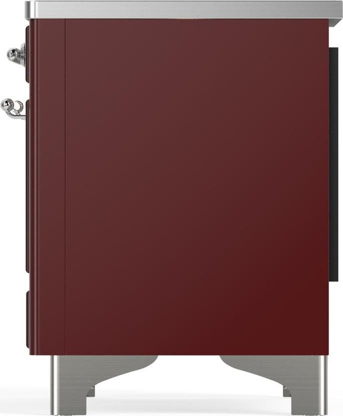 Ilve UMIB36QNR3BUC Burgundy With Chrome Trim