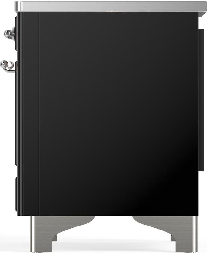Ilve UMIB36QNR3BKC Glossy Black With Chrome Trim