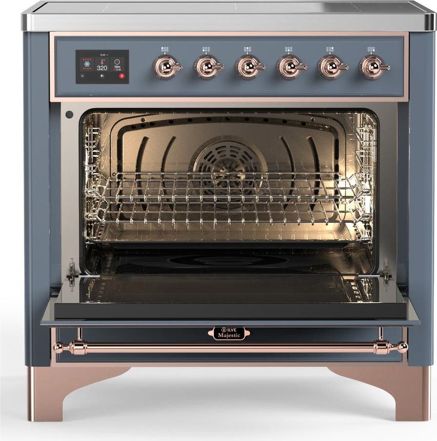 Ilve UMIB36QNR3BGP Blue Grey With Copper Trim