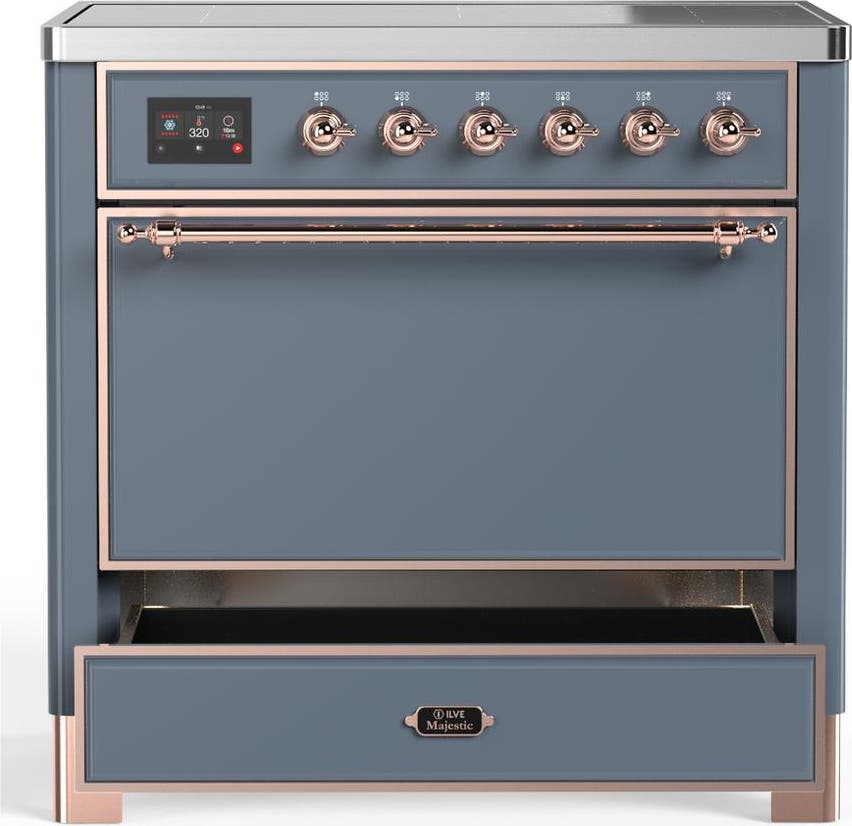 Ilve UMIB36QNR3BGP Blue Grey With Copper Trim