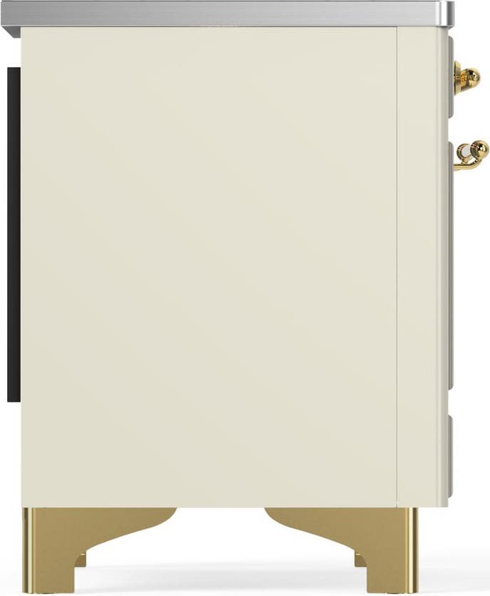 Ilve UMIB36QNR3AWG Antique White With Brass Trim