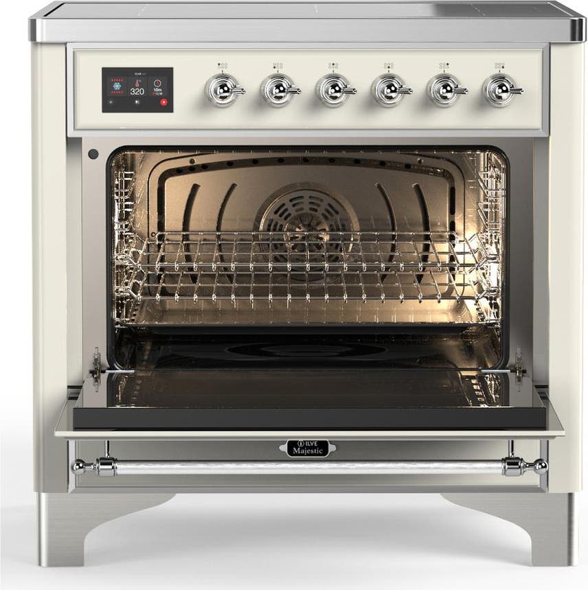 Ilve UMIB36QNR3AWC Antique White With Chrome Trim