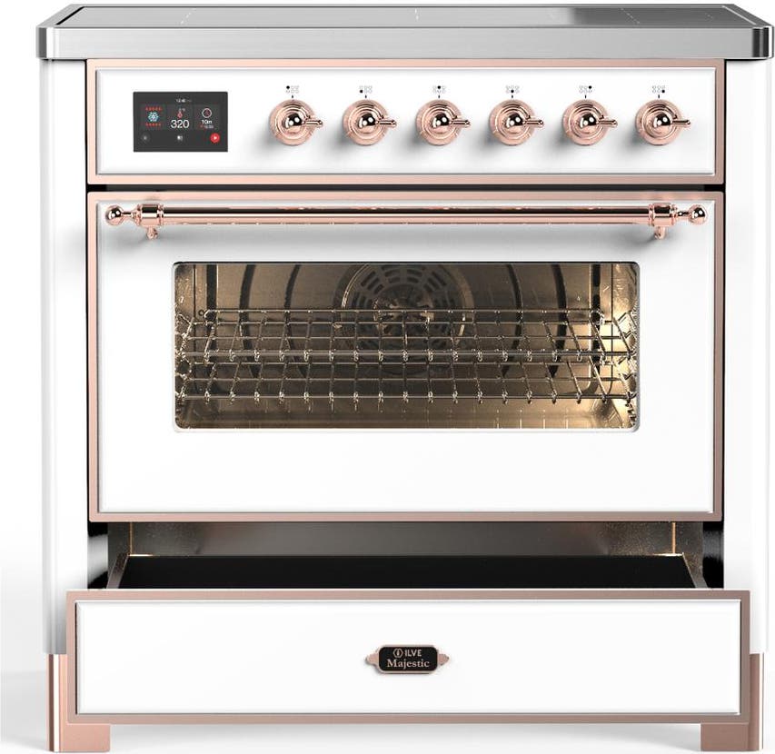 Ilve UMIB36NR3WHP White With Copper Trim