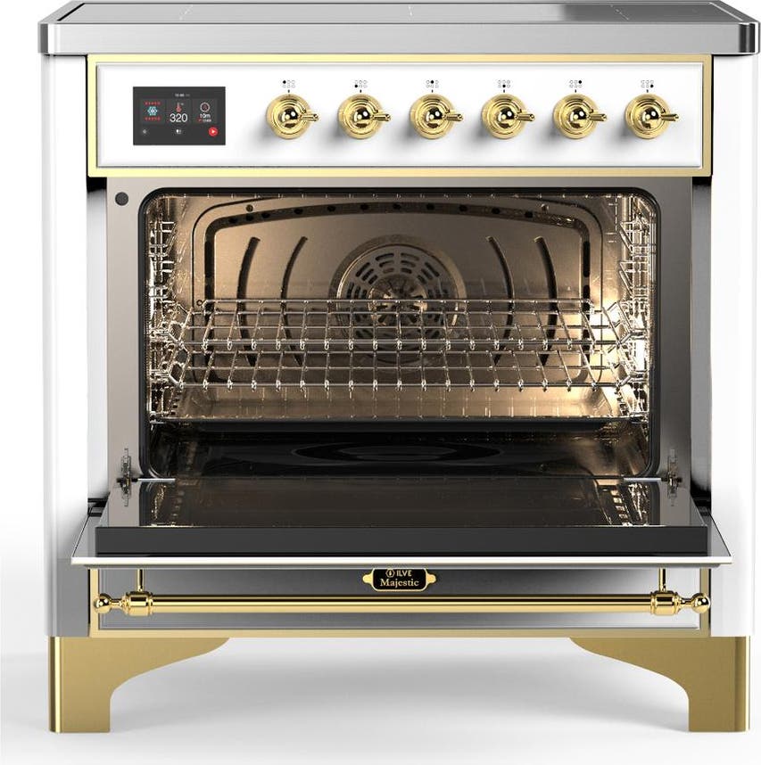Ilve UMIB36NR3WHG White With Brass Trim