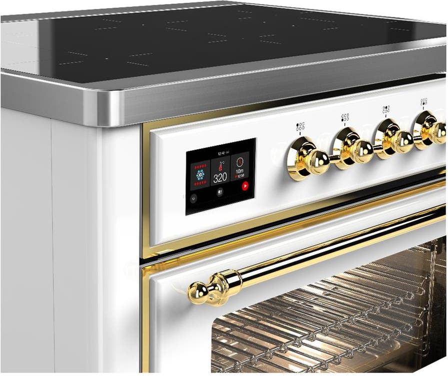 Ilve UMIB36NR3WHG White With Brass Trim