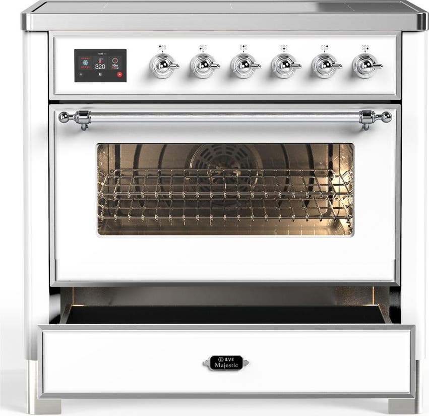 Ilve UMIB36NR3WHC White With Chrome Trim
