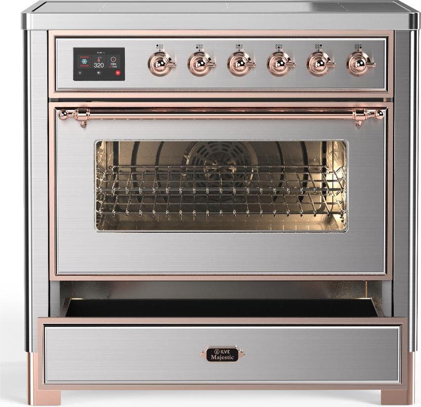 Ilve UMIB36NR3SSP Stainless Steel With Copper Trim