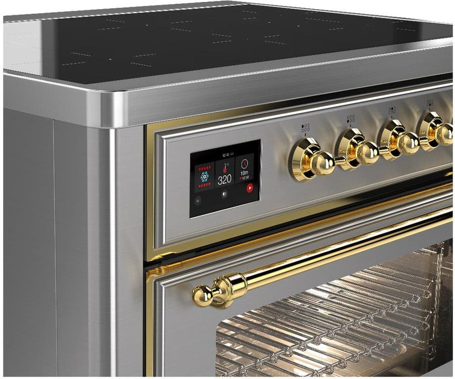 Ilve UMIB36NR3SSG Stainless Steel With Brass Trim