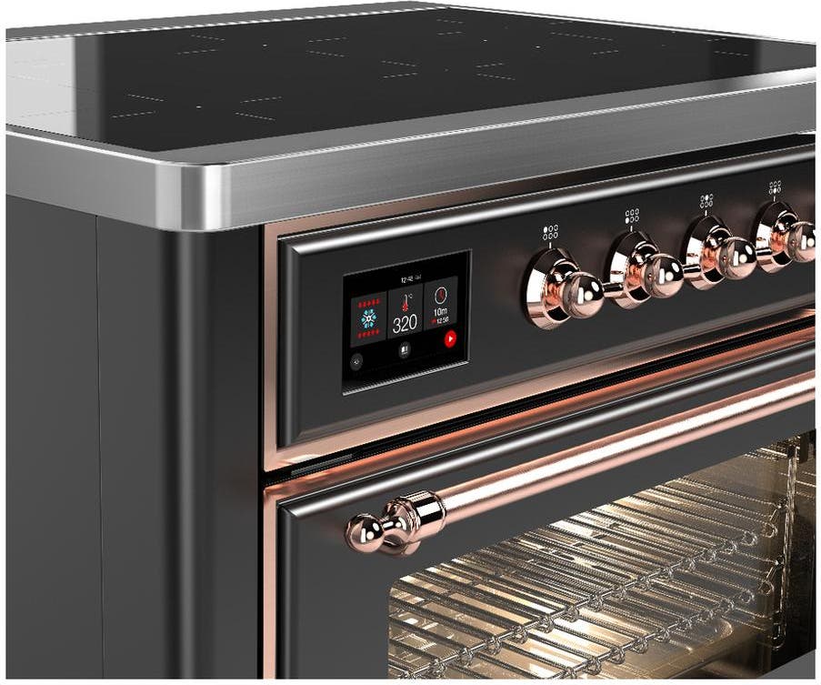 Ilve UMIB36NR3MGP Matte Graphite With Copper Trim