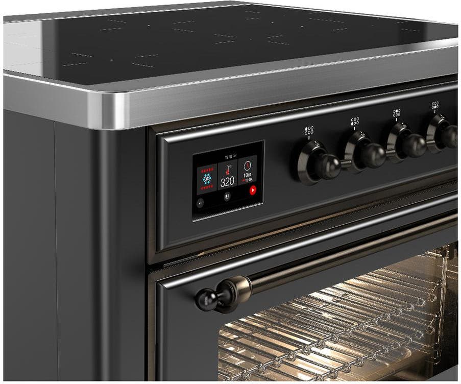 Ilve UMIB36NR3MGB Matte Graphite With Burnished Trim