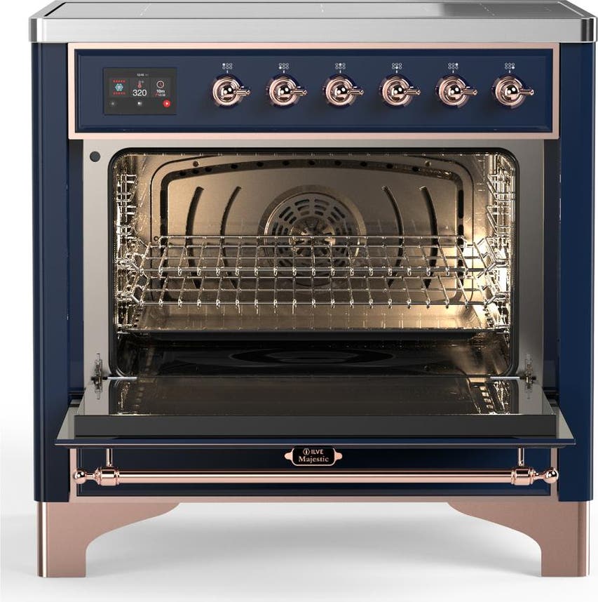 Ilve UMIB36NR3MBP Midnight Blue With Copper Trim