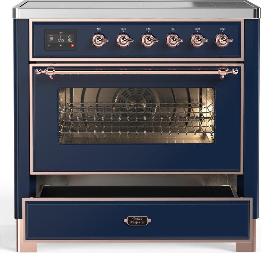 Ilve UMIB36NR3MBP Midnight Blue With Copper Trim