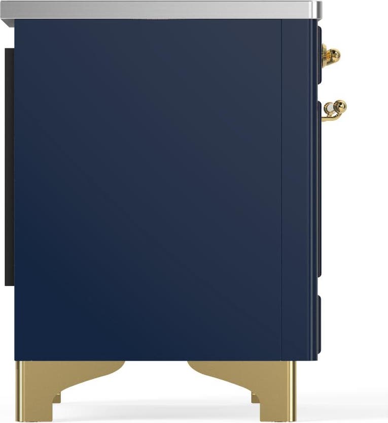 Ilve UMIB36NR3MBG Midnight Blue With Brass Trim