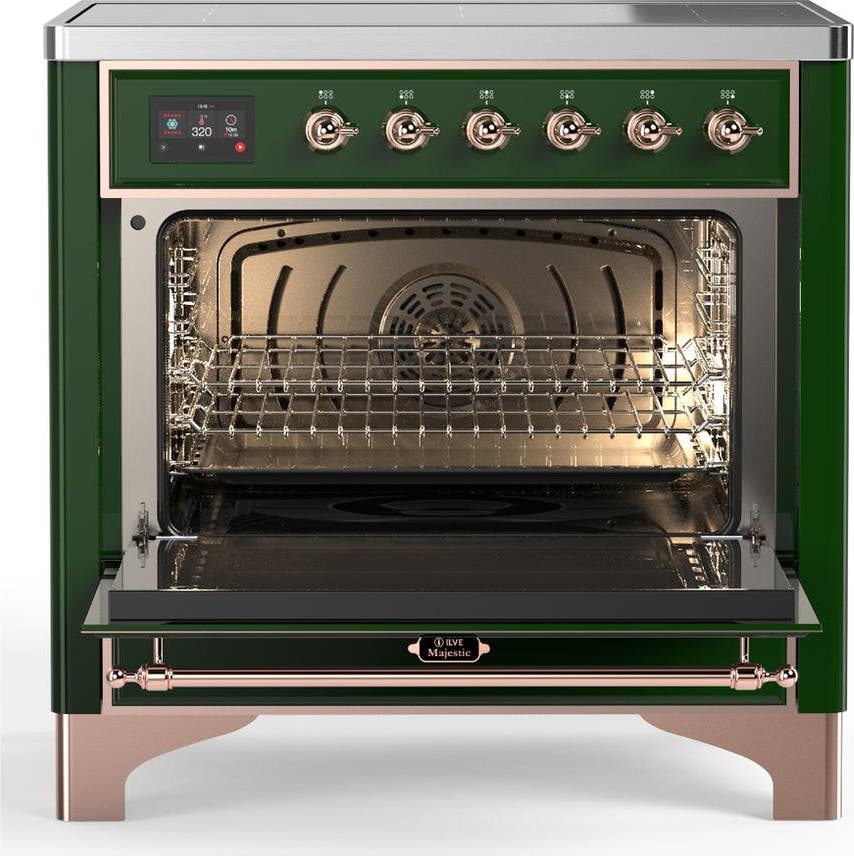 Ilve UMIB36NR3EGP Emerald Green With Copper Trim