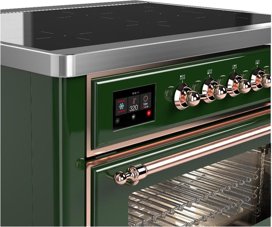 Ilve UMIB36NR3EGP Emerald Green With Copper Trim