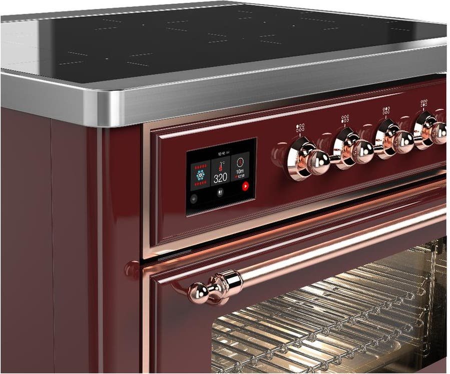 Ilve UMIB36NR3BUP Burgundy With Copper Trim