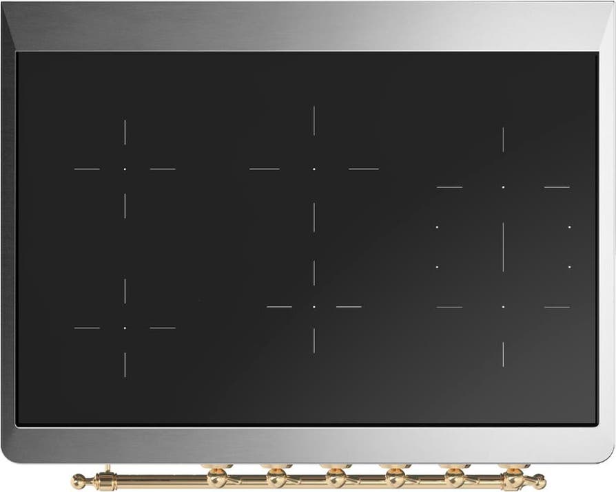 Ilve UMIB36NR3BUG Burgundy With Brass Trim