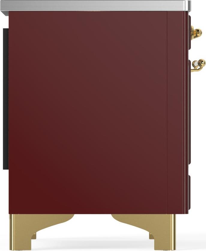 Ilve UMIB36NR3BUG Burgundy With Brass Trim