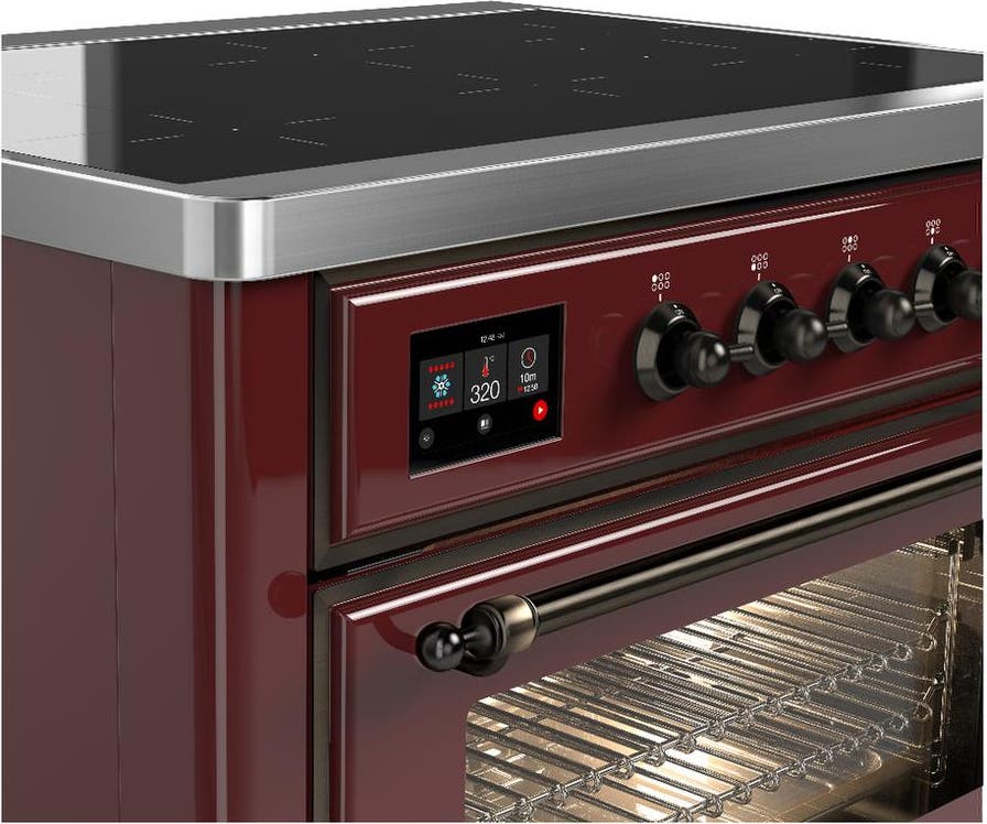 Ilve UMIB36NR3BUB Burgundy With Burnished Trim