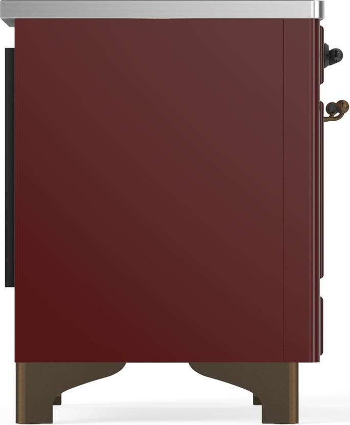 Ilve UMIB36NR3BUB Burgundy With Burnished Trim