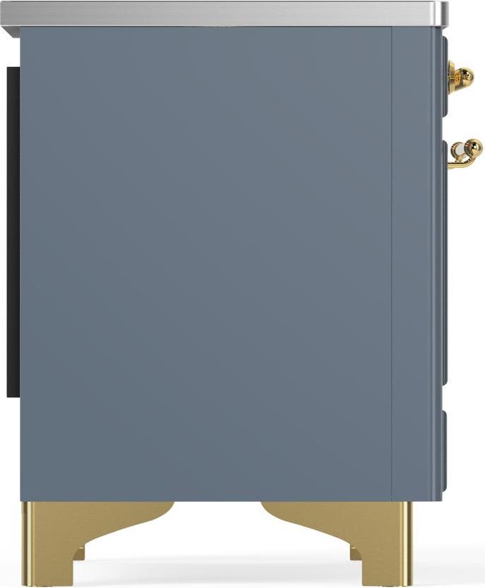 Ilve UMIB36NR3BGG Blue Grey With Brass Trim
