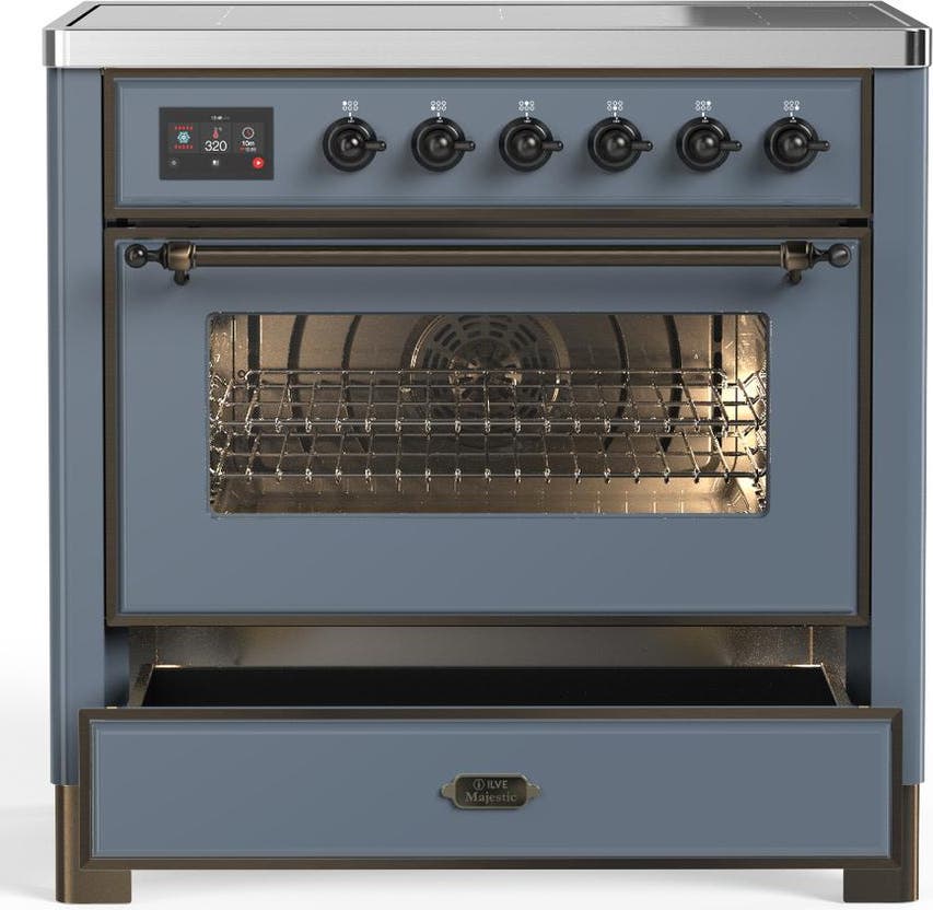 Ilve UMIB36NR3BGB Blue Grey With Burnished Trim