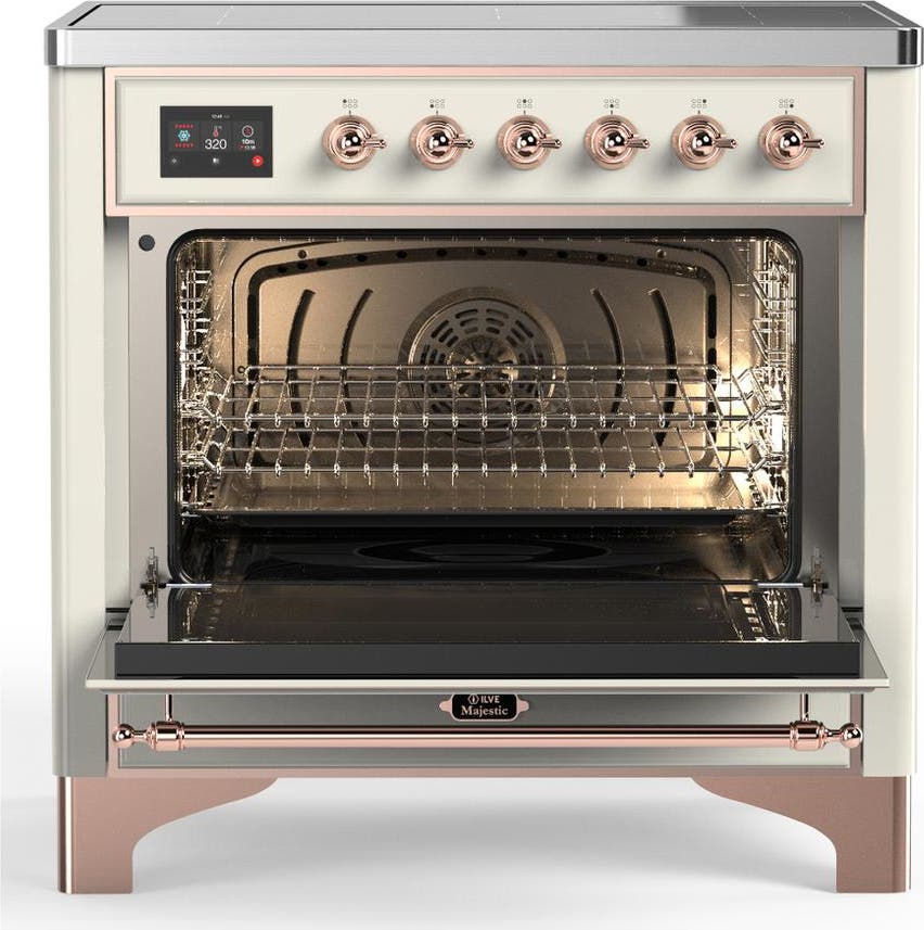 Ilve UMIB36NR3AWP Antique White With Copper Trim