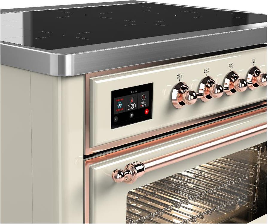 Ilve UMIB36NR3AWP Antique White With Copper Trim