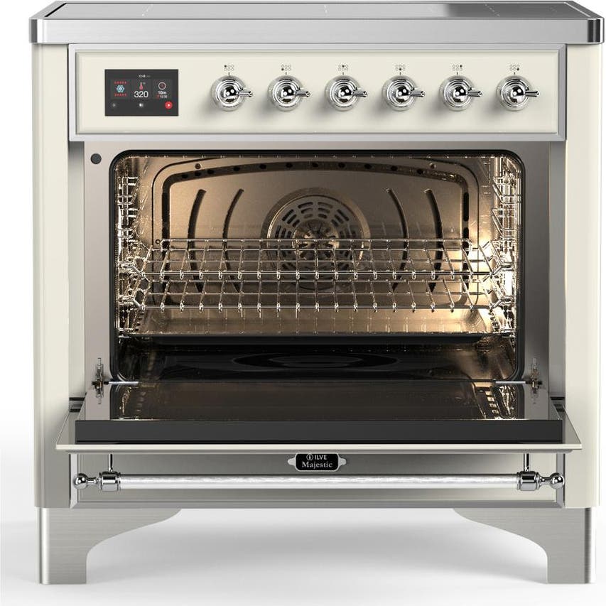 Ilve UMIB36NR3AWC Antique White With Chrome Trim