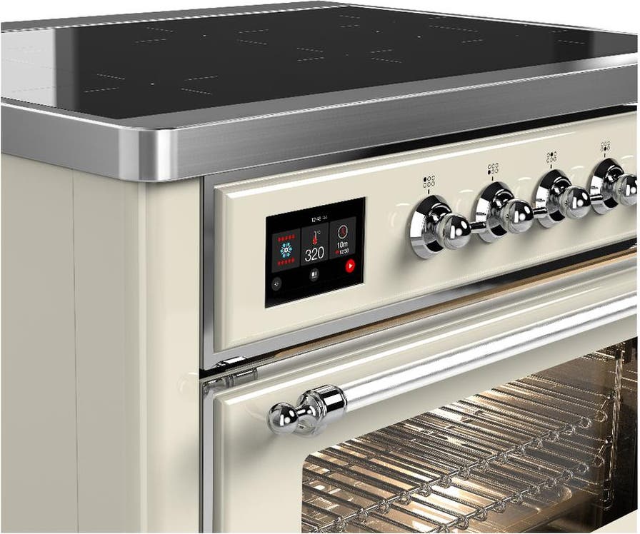 Ilve UMIB36NR3AWC Antique White With Chrome Trim