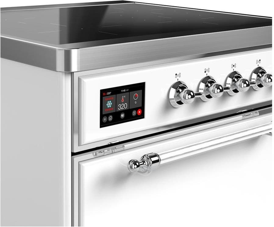 Ilve UMIB30QNR3WHC White With Chrome Trim