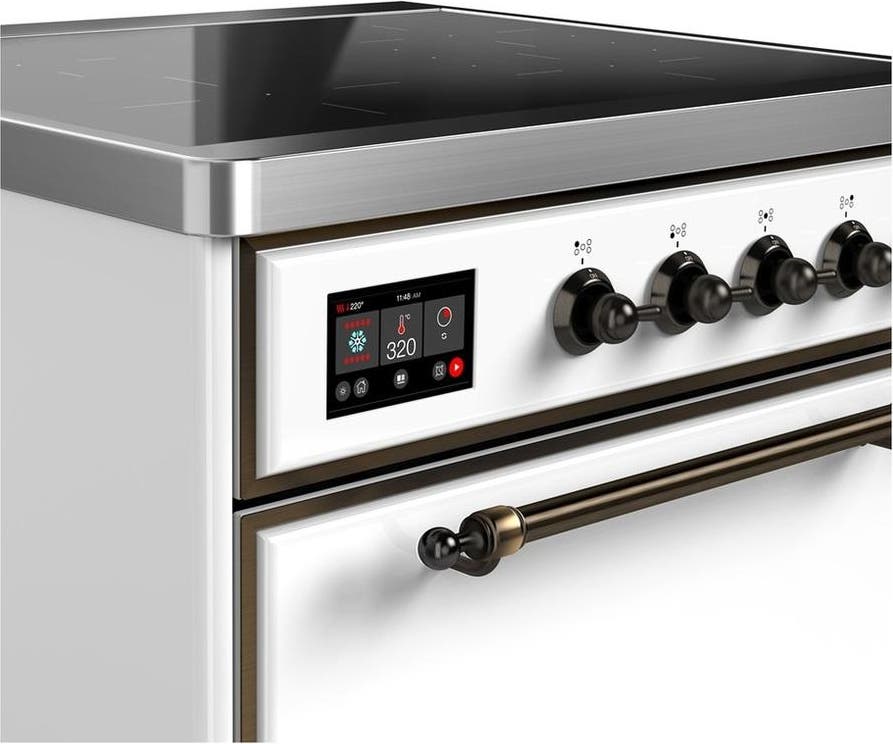 Ilve UMIB30QNR3WHB White With Burnished Trim