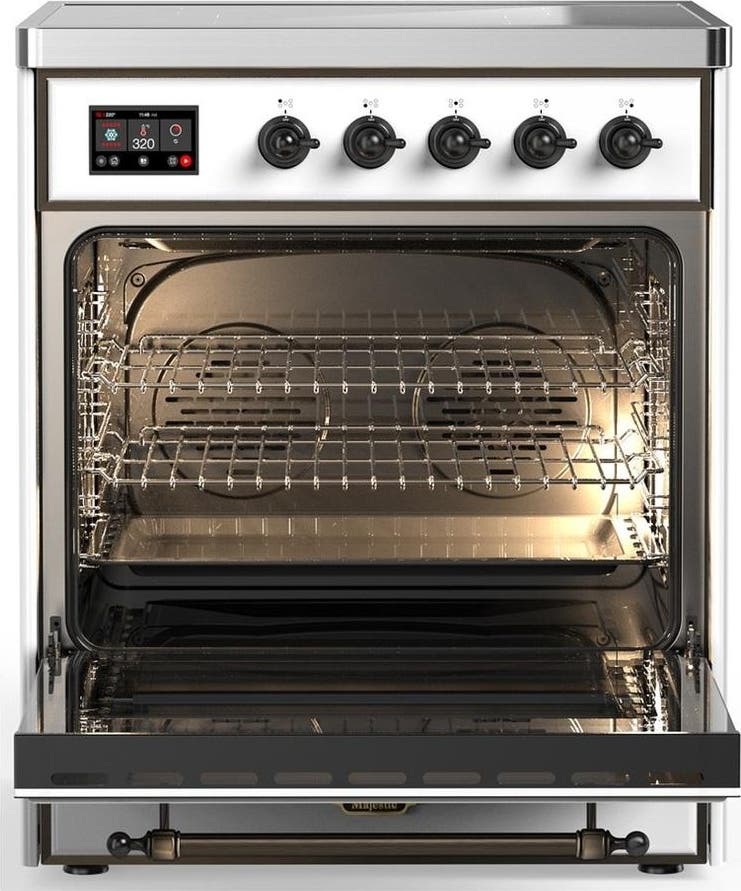 Ilve UMIB30QNR3WHB White With Burnished Trim