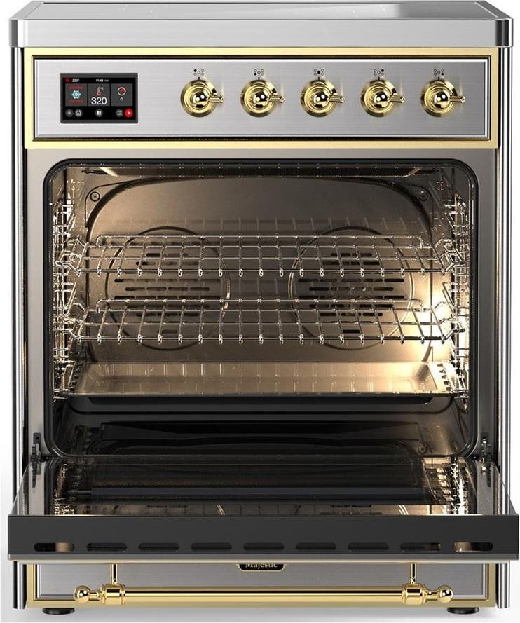 Ilve UMIB30QNR3SSG Stainless Steel With Brass Trim