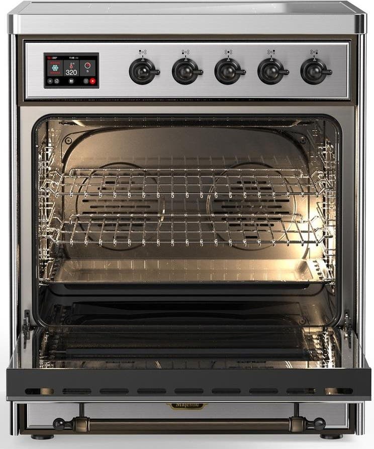 Ilve UMIB30QNR3SSB Stainless Steel With Burnished Trim
