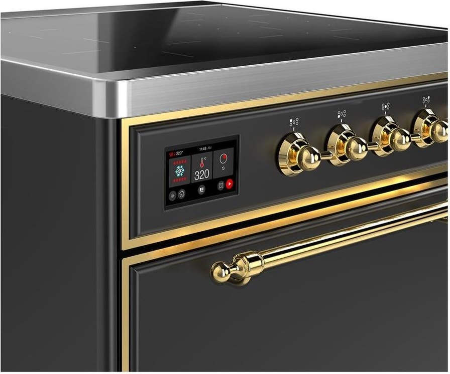 Ilve UMIB30QNR3MGG Matte Graphite With Brass Trim