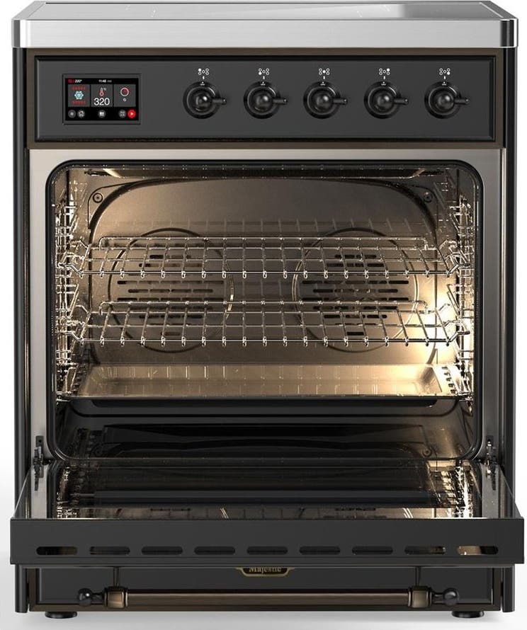 Ilve UMIB30QNR3MGB Matte Graphite With Burnished Trim