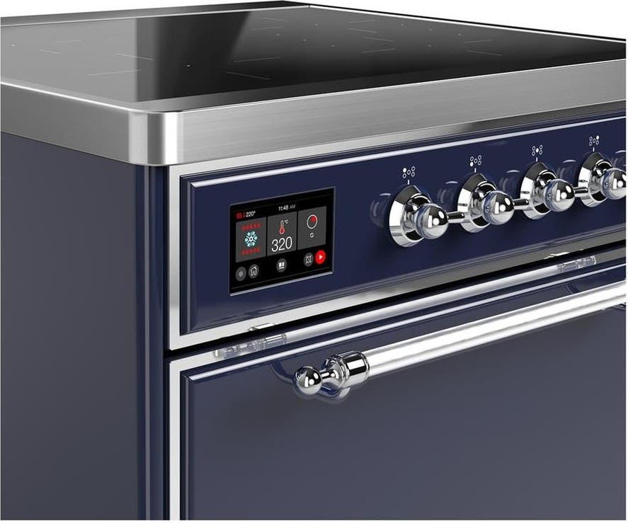 Ilve UMIB30QNR3MBC Midnight Blue With Chrome Trim