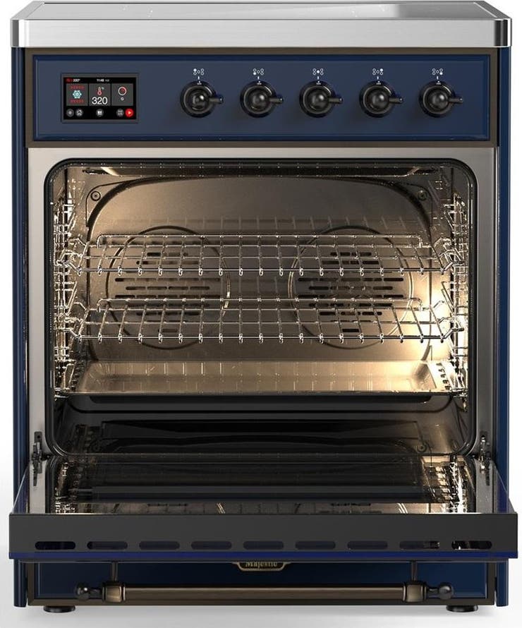 Ilve UMIB30QNR3MBB Midnight Blue With Burnished Trim