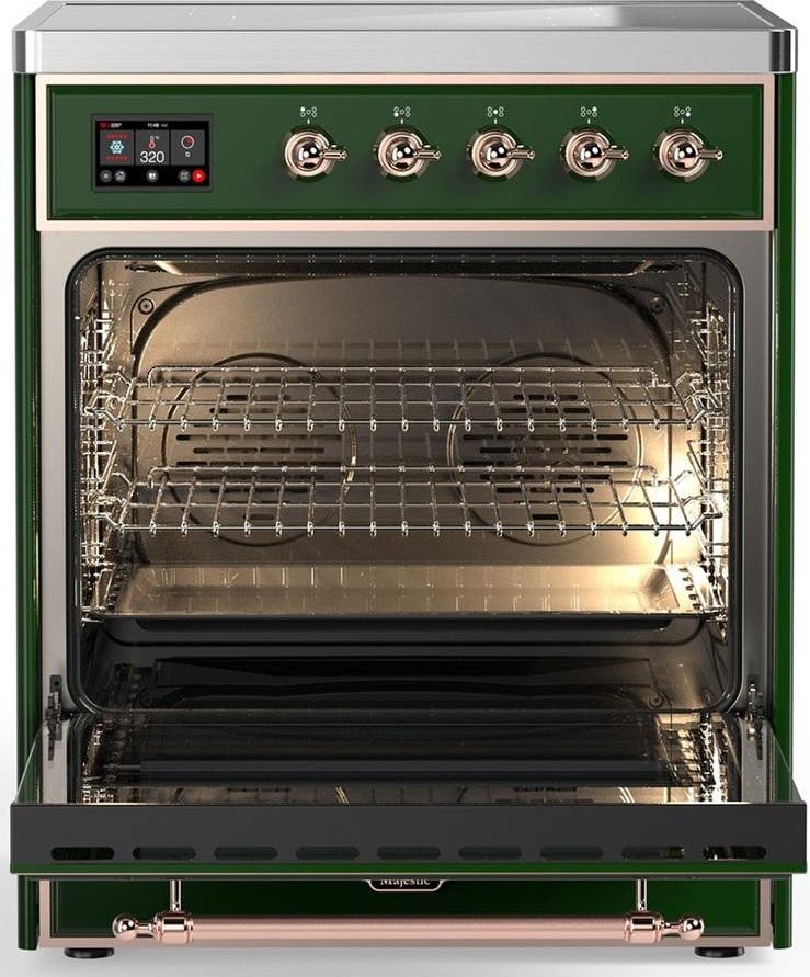 Ilve UMIB30QNR3EGP Emerald Green With Copper Trim