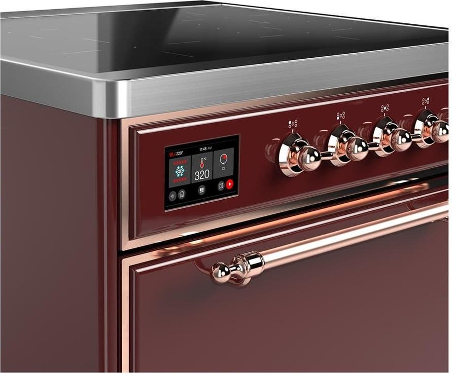 Ilve UMIB30QNR3BUP Burgundy With Copper Trim
