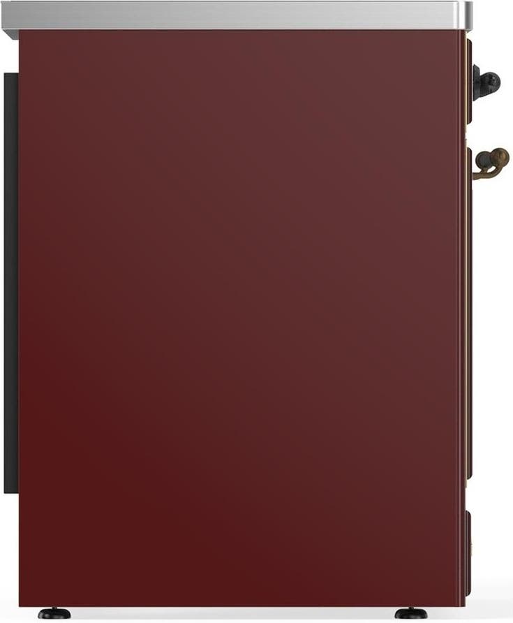 Ilve UMIB30QNR3BUB Burgundy With Burnished Trim