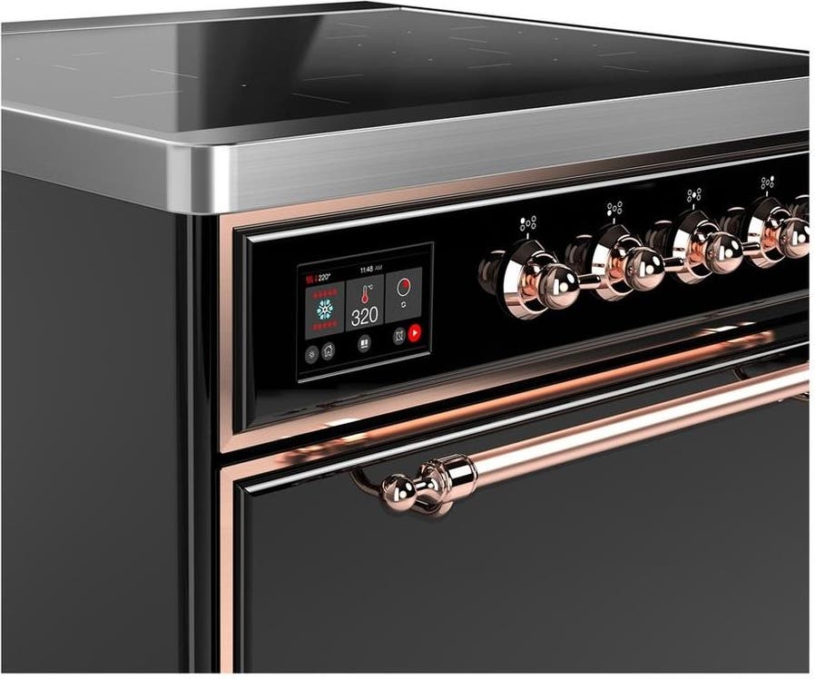 Ilve UMIB30QNR3BKP Glossy Black With Copper Trim
