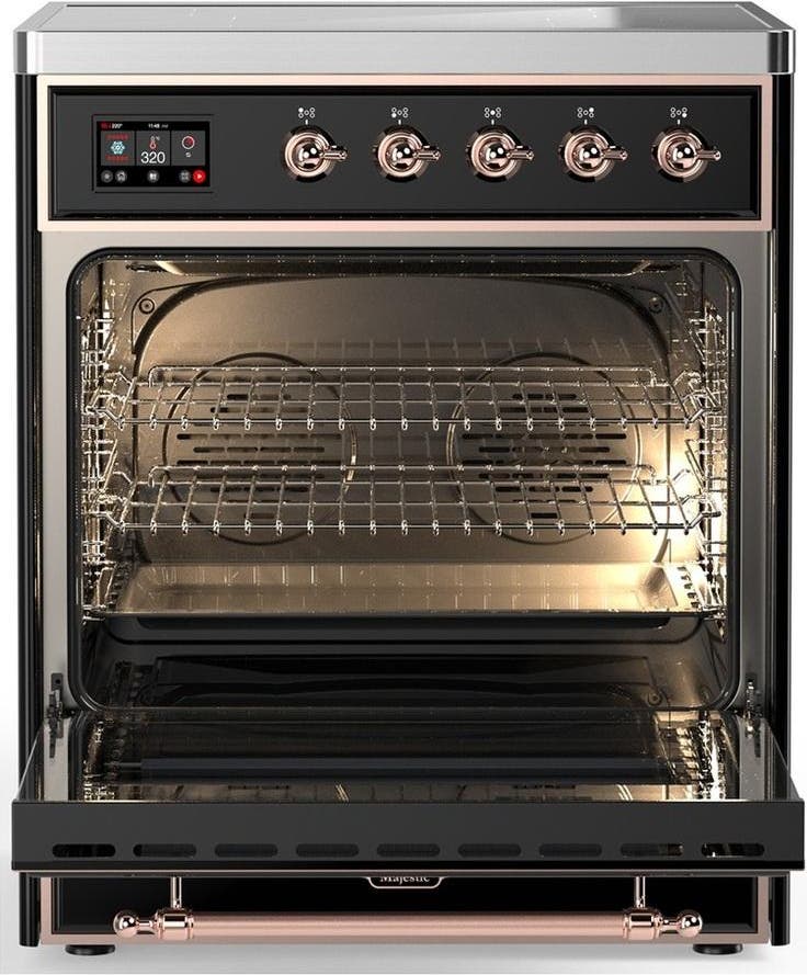 Ilve UMIB30QNR3BKP Glossy Black With Copper Trim