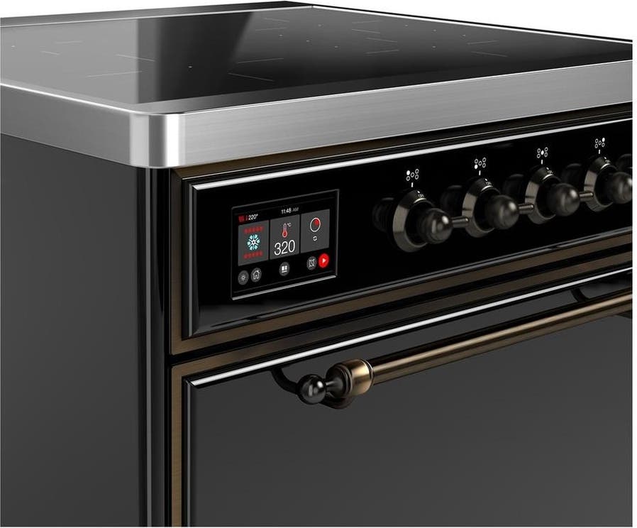 Ilve UMIB30QNR3BKB Glossy Black With Burnished Trim